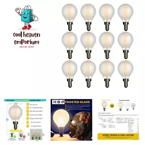 12 Pack Type G Round Candelabra Light Bulbs, G16.5 E12 LED Bulb 40 Watt Equiv... - Picture 1 of 9