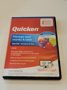 Quicken Deluxe 2019 (Windows & MAC) BRAND NEW SEALED 1 year membership 