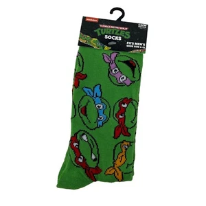 Calcetines Teenage Mutant Ninja Turtles Crew Talla 6-12 Verde Nickelodeon - Imagen 1 de 4