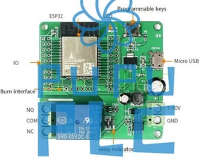 NEW ESP32 Development Board Single Relay Module DC7-60V Micro USB 5V - Picture 1 of 5