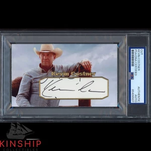 Kevin Costner signed Cut 3x5 Custom Card PSA DNA Slab Yellowstone Auto C3771 - Bild 1 von 2