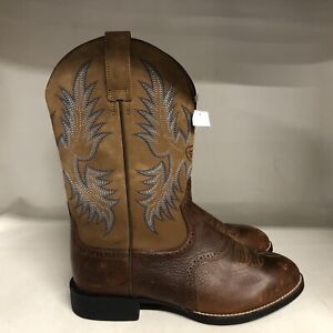 Ariat Heritage Stockman Western Boot Brown Men's 9.5 EW    (READ DISCRIPTION)