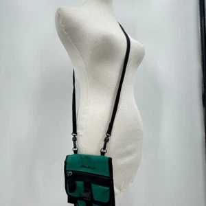 Eddie Bauer Green Crossbody Bag Wallet Slim - Picture 1 of 8
