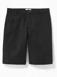 NWT NEW TWILL STRAIGHT SCHOOL UNIFORM SHORTS BOYS SIZE 16 LOT 5 BLACK COTTON NR - Picture 1 of 6