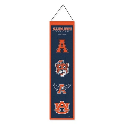 Auburn Evolution 8x32 Inch Vertical Wool Embroidered Hanging Banner - Image 1 of 4