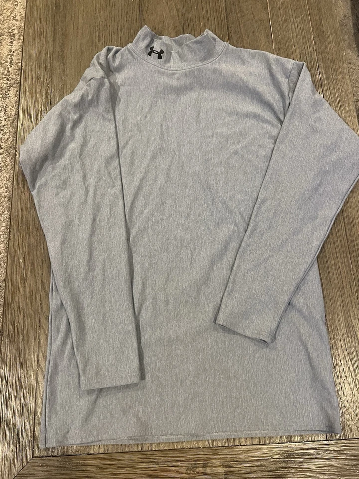 Camisa de compresión de manga larga Under Armour para hombre Cold Gear gris 2XL Foto 1 de 1