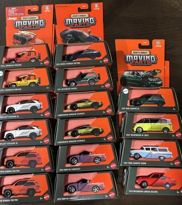  Matchbox lot of 19 cars 16 moving parts and 3 basics , lambo, bmw, sequoia, etc - Image 1 of 4
