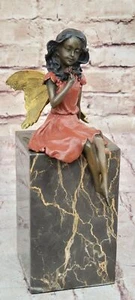 Handcrafted Genuine Bronze Sculpture: Fairy Angel by Miguel Lopez or Milo Deal N - Picture 1 of 10