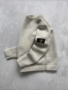Vintage 2001 Stone Island Wool Knit Sweater Green Patch 00s - Picture 1 of 18