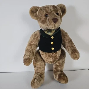 VTG Harrods Knightsbridge Jointed Teddy Bear w Tag Plush - Picture 1 of 8
