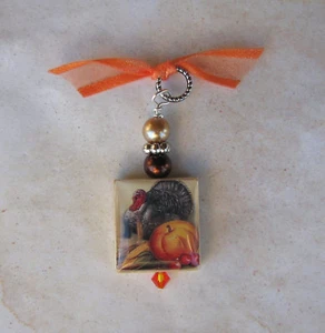 Türkei Anhänger Erntedankfest Feiertag veränderte Kunst Charm Herbst Blätter Herbst Punpkin - Bild 1 von 1