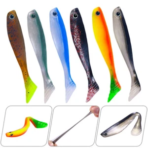 Artificial Bream Bait 10cm Soft Rubber Bait Fishing Accessories 6Pcs Silicone - Foto 1 di 17