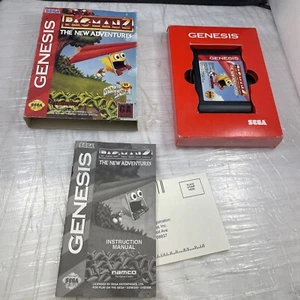 Pac-Man 2: The New Adventures (Sega Genesis, 1994) Cib W/Registration Card - Picture 1 of 10