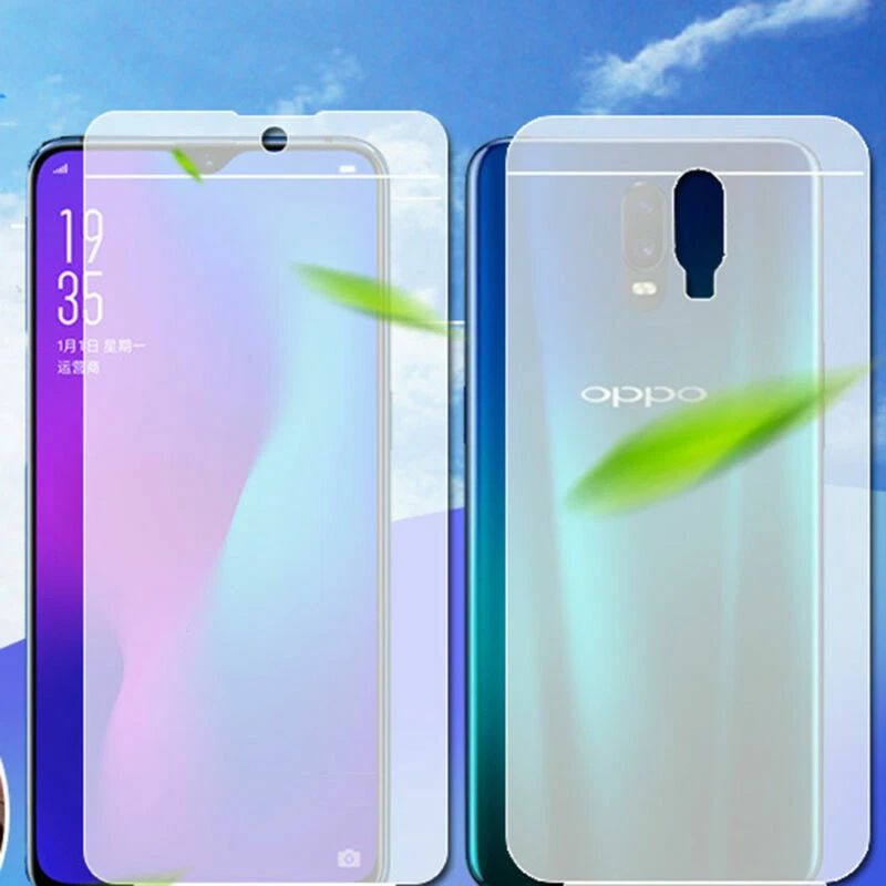 Película macia protetora de tela antirreflexo frontal+traseiro para OPPO F9 R17 Find X R9 - Imagem 1 de 1
