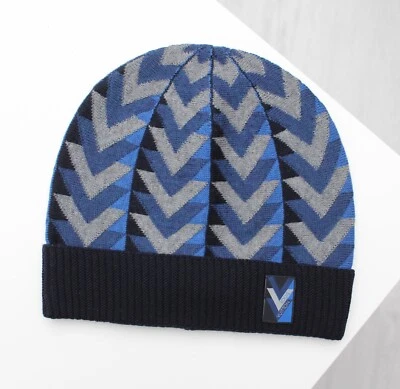 Men's LOUIS VUITTON 100% Wool Knit Beanie Hat Logo RARE Made in ITALY fits S/M - Image 1 of 4