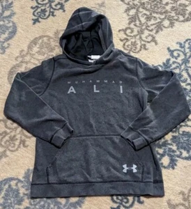 Under Armour Boys YLG Hoodie Muhammad Ali Gray Hoodie Pocket, Drawstring - Picture 1 of 6