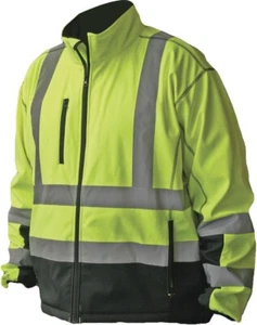 X Large Warnschutzjacke grün Softshell Sicherheitsjacke elegant modern langarm - Bild 1 von 2