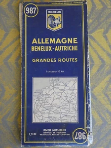 Carte michelin 987 allemagne benelux autriche grandes route 1960 - Imagen 1 de 1