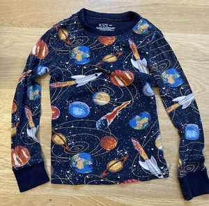 Children’s Place~Kids 7~Space Planets Solar System Shirt~Long Sleeve~Blue~Cotton - Picture 1 of 4