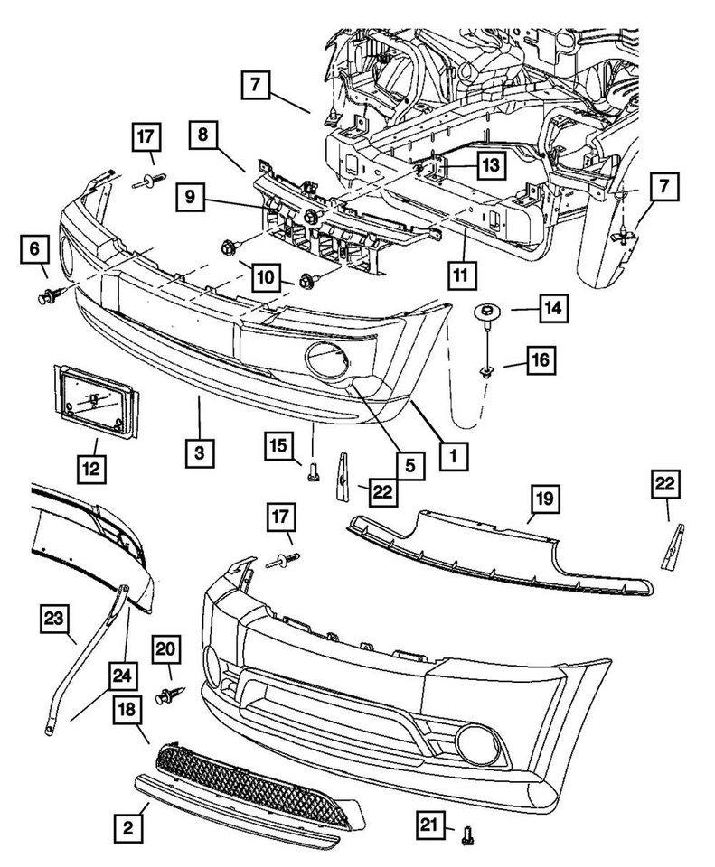 Parachoques delantero genuino Mopar 2005-2007 Jeep Grand Cherokee presa de aire 5159125AB Foto 1 de 1