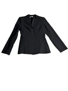 Portmans Size 10 Black Pin Stripe Blazer Silver Buttons Good Condition - Picture 1 of 3