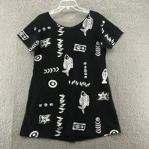 Exist Womens Short Sleeve Pullover Tunic Blouse Black & White Size M - Picture 1 of 8