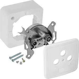 Poppstar 3-Loch Antennendose Enddose SAT und Kabel Anschluss Antennensteckdose - Bild 1 von 3