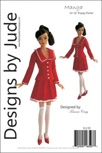 Manga Doll Clothes Sewing Pattern for 16" Poppy Parker Dolls Integrity - Picture 1 of 6