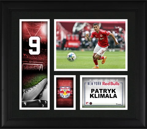 Patryk Klimala New York Red Bulls Framed 15x17 Player Core Collage Cover