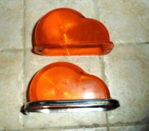 Vintage A Pair of Amber Indicator Lenses - Picture 1 of 4