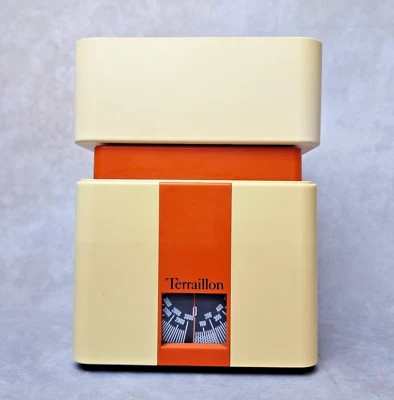 Balance de Cuisine Terraillon - Années 70 - Plastique orange et beige - Photo 1/4