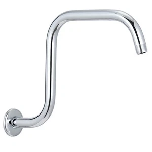 	Voolan 13 Inch Shower Head Extension Arm Chrome S-Shaped Goose Neck Pipe	 - Picture 1 of 6