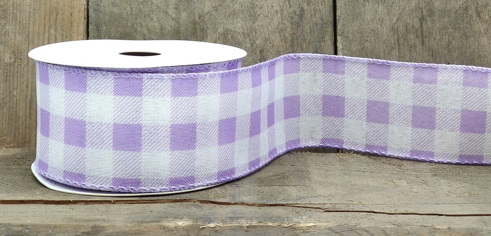 Schleifenband Dekorationsschleife Karo flieder  5 cm breit - 1 Rolle  (9m) - Bild 1 von 1