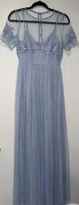 ASOS Maxi Dress US 4 Lace and Tulle Embroidered Special Ocassion - Picture 1 of 5