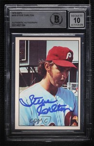 1976 SSPC Steve Carlton #459 BAS Certified BGS Encased Auto HOF