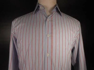Beautiful Men's 16 34/35 English Laundry Blue Striped Long Sleeve Button Shirt - Picture 1 of 6