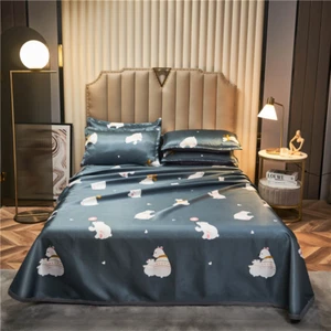 Summer Cool Sleeping Mat Ice Silk Mattress Sheet with Pillowcase bed sheet set - Picture 1 of 27