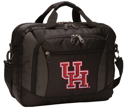University of Houston Laptop Bag UH Computer Bags Messenger LOADED With POCKETS! Cover