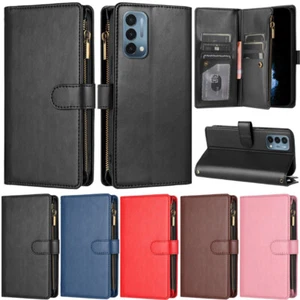 Zipper Wallet Leather Flip Cover Case For OnePlus Nord N300 N200 N20 10T 11R 5G - Picture 1 of 69