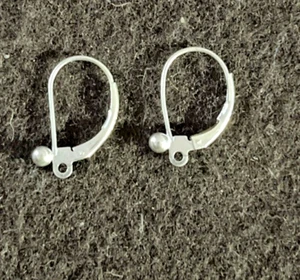 2 Sterling Silber Ohrhänger 3 mm Kugel offen Ring Ohrhänger - Bild 1 von 3
