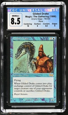 GILDED DRAKE Urza's Saga Rare Reserved List CGC 8.5 Vintage MTG [Nostalgium] - Image 1 of 2