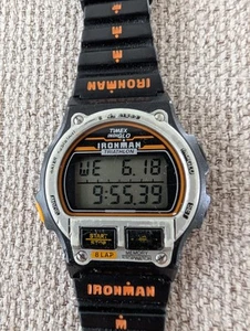 Timex Ironman Triathlon Vintage Watch Black, 8 Lap, - Picture 1 of 3