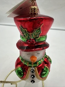 Christopher Radko "Snowy Sweets Swirl" Snowman 20th Anniversary Ornament 2005 - Picture 1 of 8