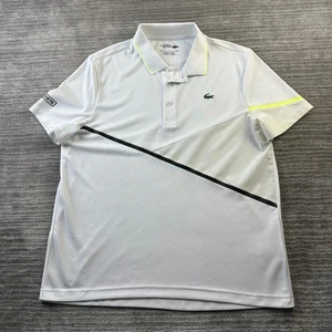 Polo deportivo Lacoste para hombre extra grande blanco rendimiento tenis ultra seco - Imagen 1 de 11