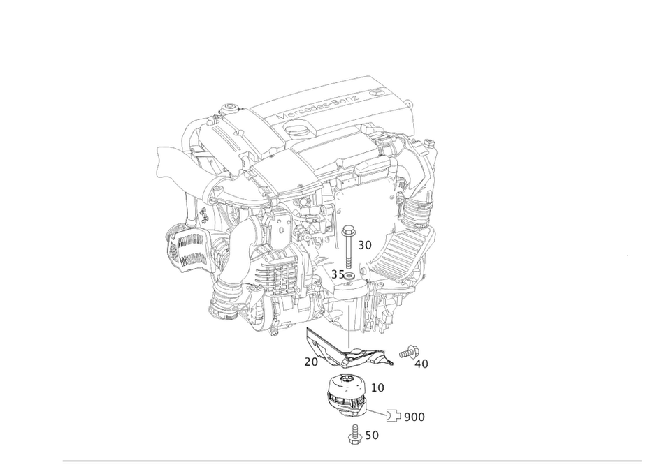 Montaje motor original Mercedes-Benz 204-240-43-17-64 Foto 1 de 1