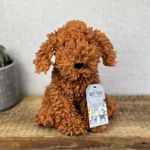 Jellycat Cooper Doodle Dog - Bronze Curly Haired Poodle Dog Beanie 10" - Picture 1 of 14