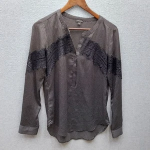 Blusa Ann Taylor a lunares blanco y negro S - Imagen 1 de 4