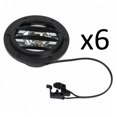 Fusion 29056 Qty 6 MOONRAYS METAL WELL LIGHTS Black LED Low Voltage - Image 1 of 4