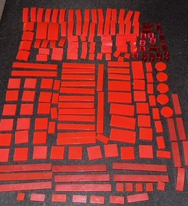 Lego Bulk Lot von 187 rot dunkelrot glatte Fliesen Schrägen 1X2 1X4 1X6 2X2 2X3 2X4 - Bild 1 von 7