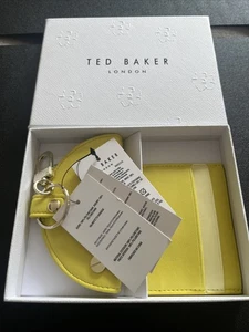TED BAKER Lemmonn faux-leather cardholder and keyring set brand new in box - Picture 1 of 3